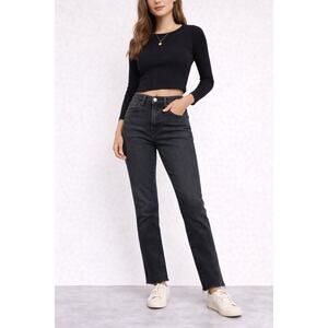 Madewell 9” High Rise Skinny Jeans Size 29 Black Stretch Denim